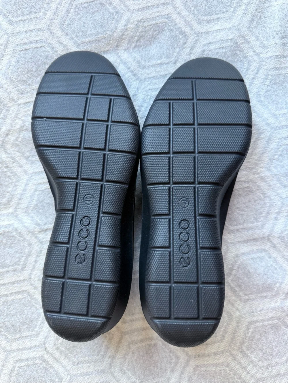ECCO Felicia Stretch Shoes Black Leather Textile Slip On Women’s EU 40 US 9